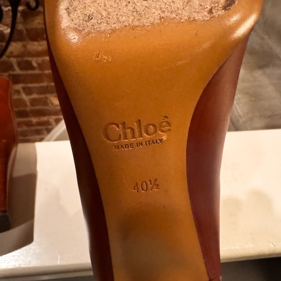 Chestnut brown Chloe booties size 40.5 - Picture 2 of 5